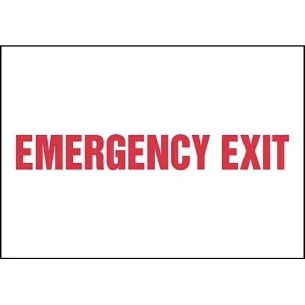 Accuform Exit Sign, Adhesive Poly, 18 in W, 4 in H MEXT408VS - main